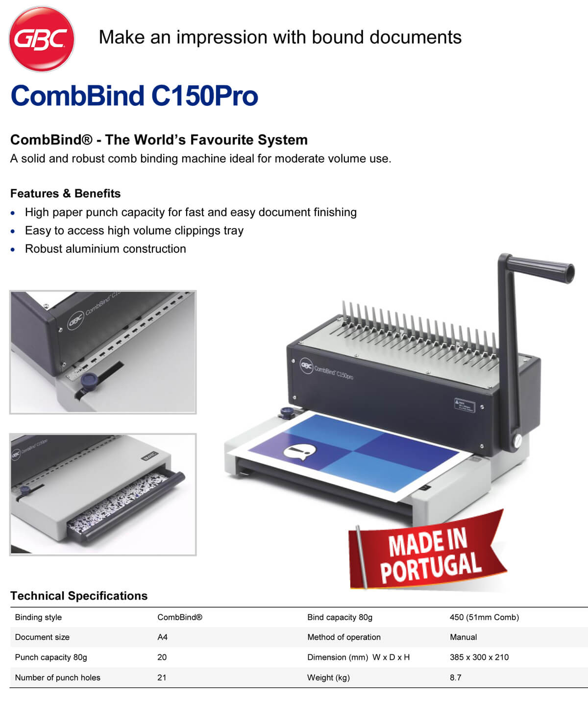 GBC - CombBind C150Pro Binding Machine